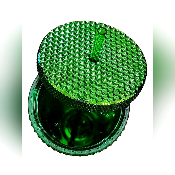 🍀Starbucks🍀Limited Edition🍀 Green🍀Metallic Bling Studded Tumbler, 24oz, NWT - Picture 3 of 3